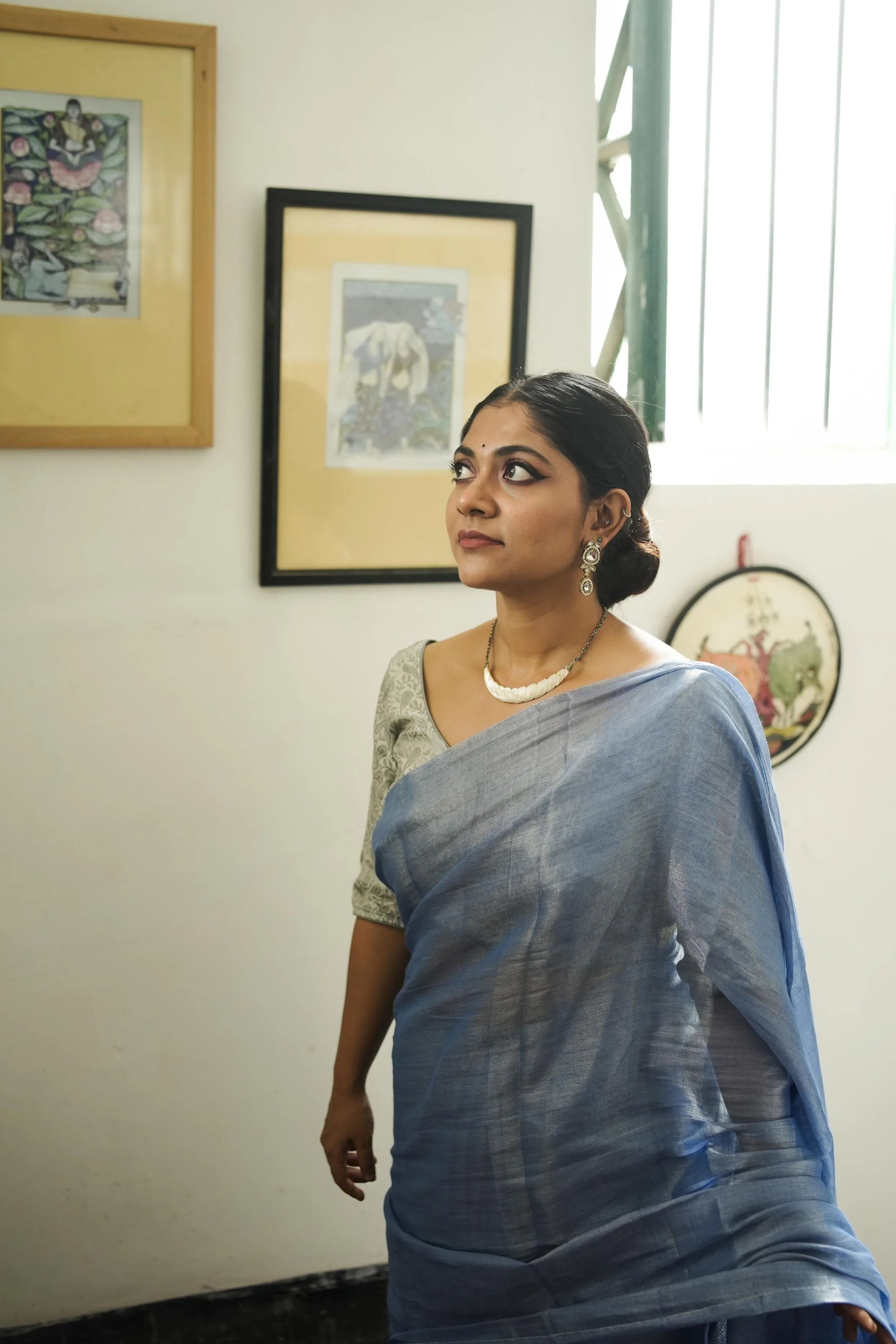 Sitara - Tissue Zari Blue Onjona  saree