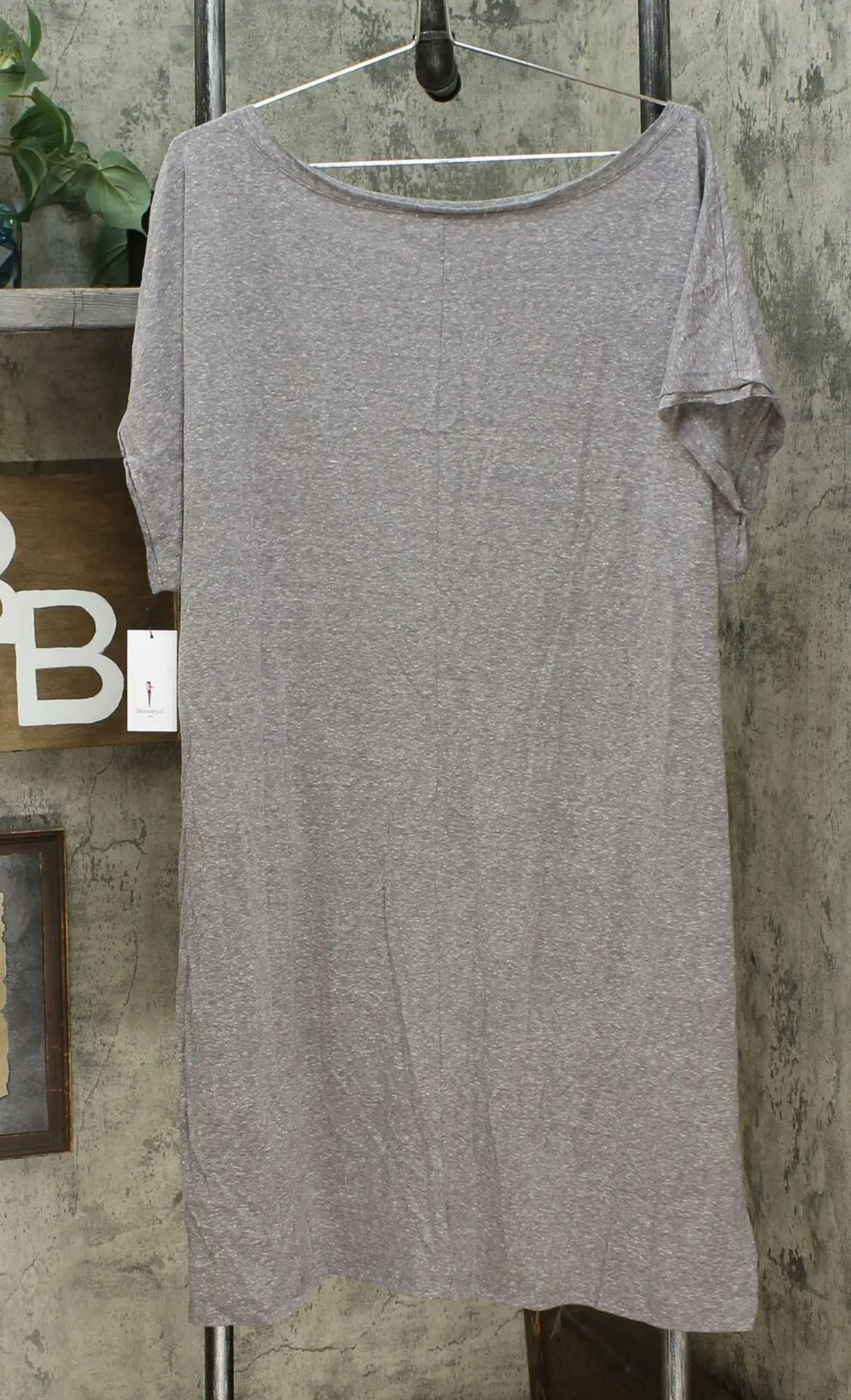 Skinnygirl Women's Plus Size Deborah Draped Side Tie T-Shirt Dress