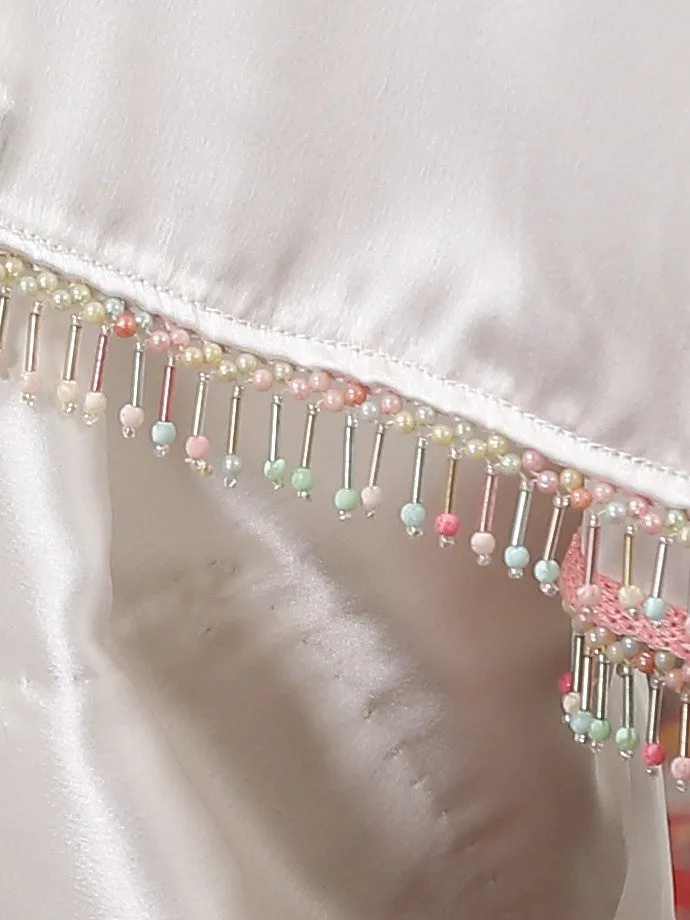 Slice of Heaven White Satin Saree