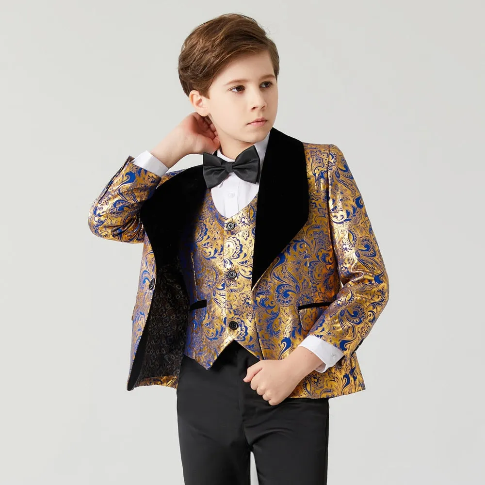 So Blue Gold 3-Piece Suit