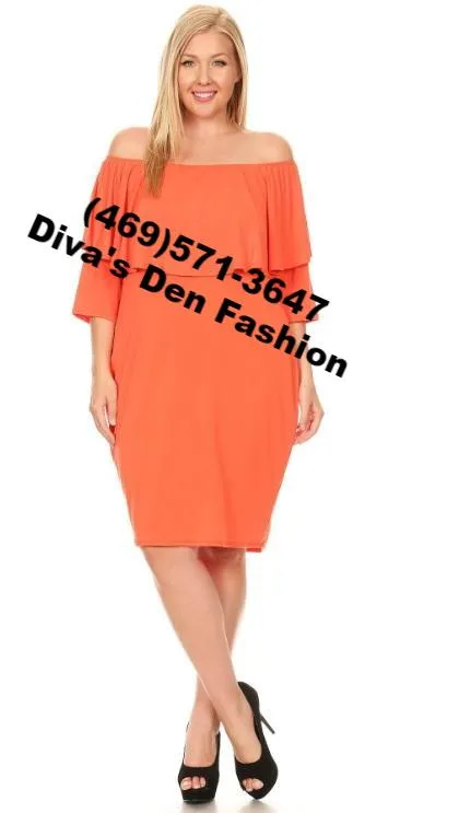 Solid Off the Shoulder Dress