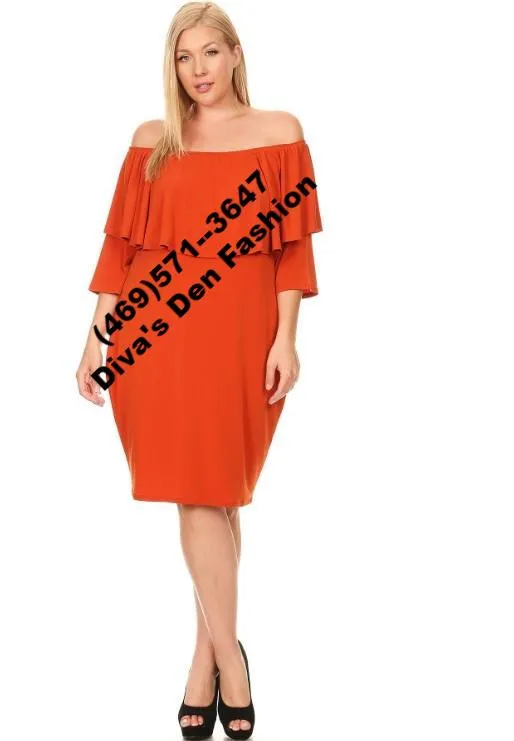 Solid Off the Shoulder Dress