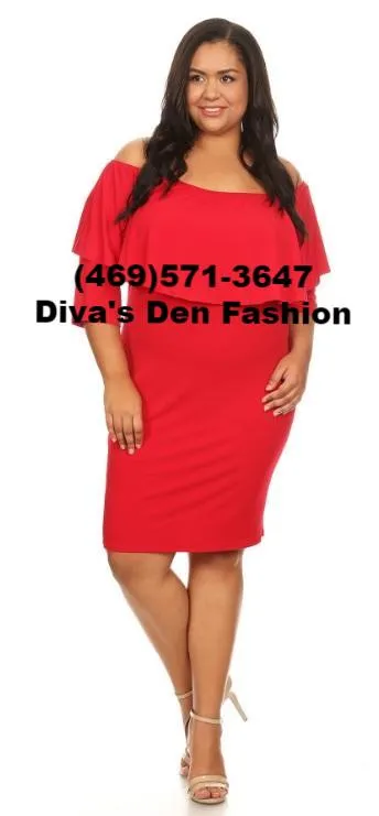 Solid Off the Shoulder Dress
