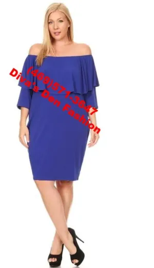 Solid Off the Shoulder Dress
