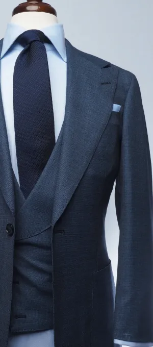 Southern Blue Tick Weave Suit