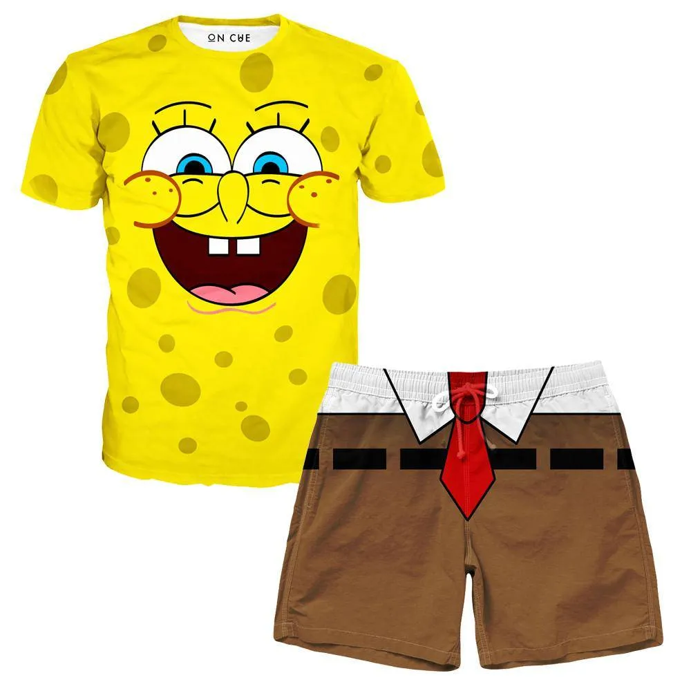Spongebob T-Shirt And Shorts Rave Outfit