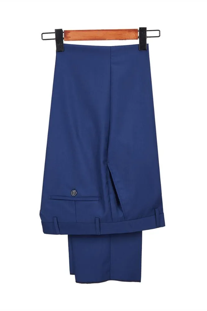 Stitching Velvet Shawl Lapel Royal Blue One Button Men Formal Prom Suit Wedding Tuxedos Online