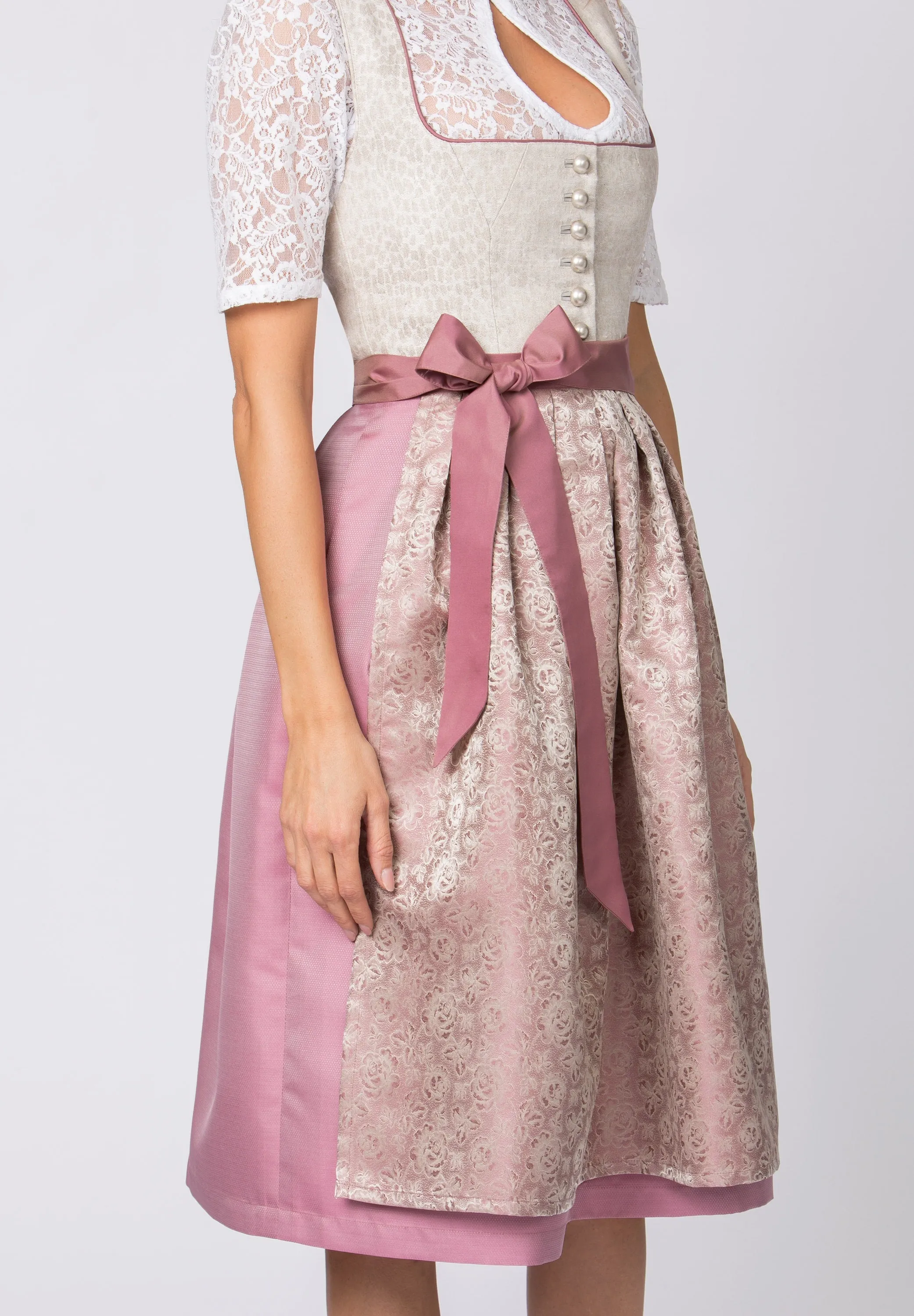 Stockerpoint Long Dirndl 2pcs. 70cm "Lotti" Pink