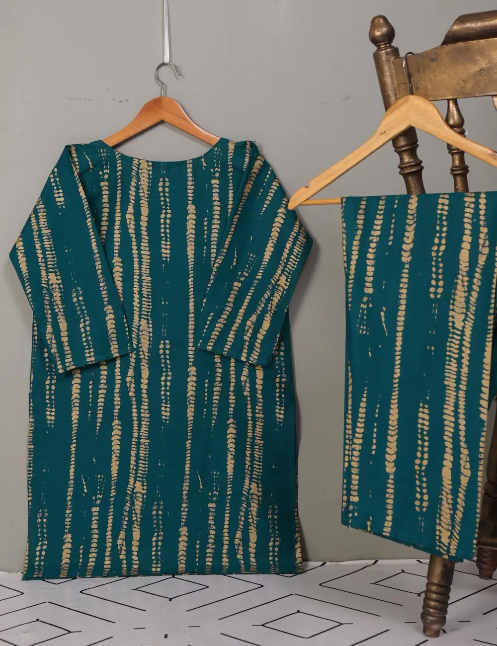 STP-019A-Turquoise - 2Pc Cotton Stitched