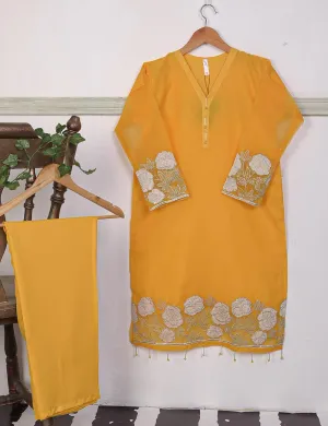 STP-028A-Mustard - 2Pc Organza Stitched