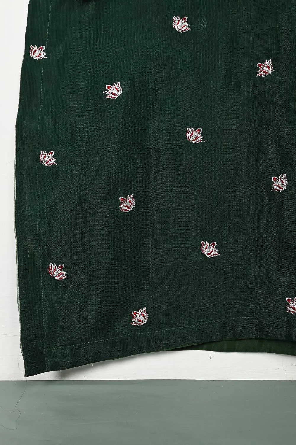 STP-105A-Green - 2PC COTTON SLUB STITCHED