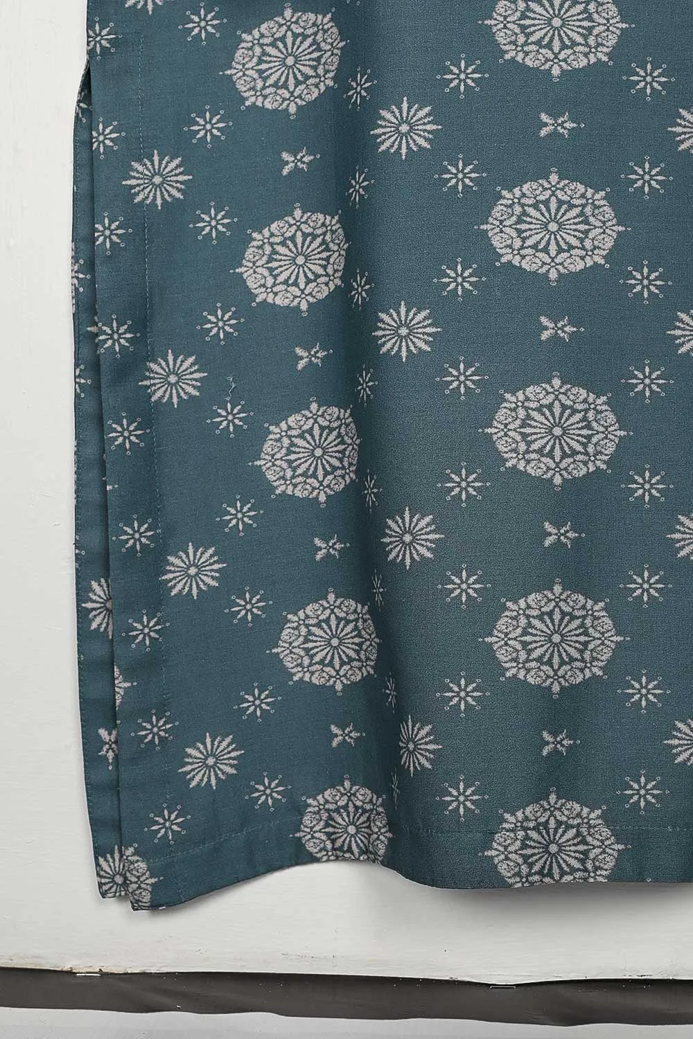 STP-146A-GreyishBlue - 2PC DIGITAL COTTON PRINTED STITCHED