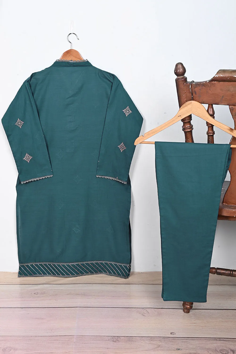 STP-174A-Dull Green - 2PC COTTON STITCHED