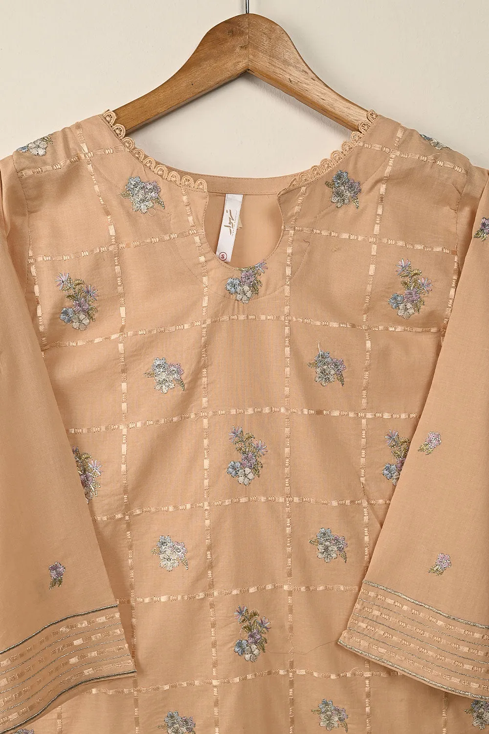 STP-176A-Peach - 2PC EMBROIDERED COTTON