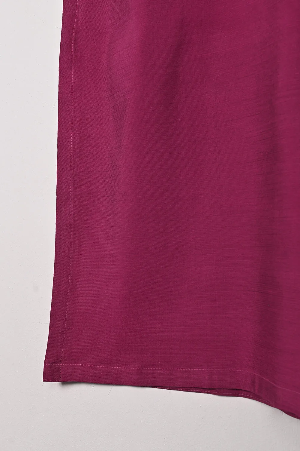 STP-209B-Fuchsia - 2Pc Ready to Wear Cotton Silk Solid Dress