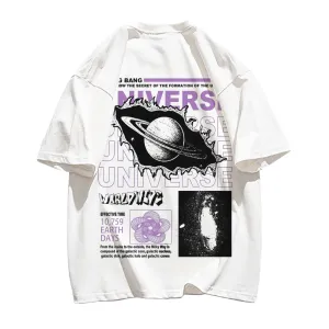 【Subscription】Casual Planet Print T-shirt
