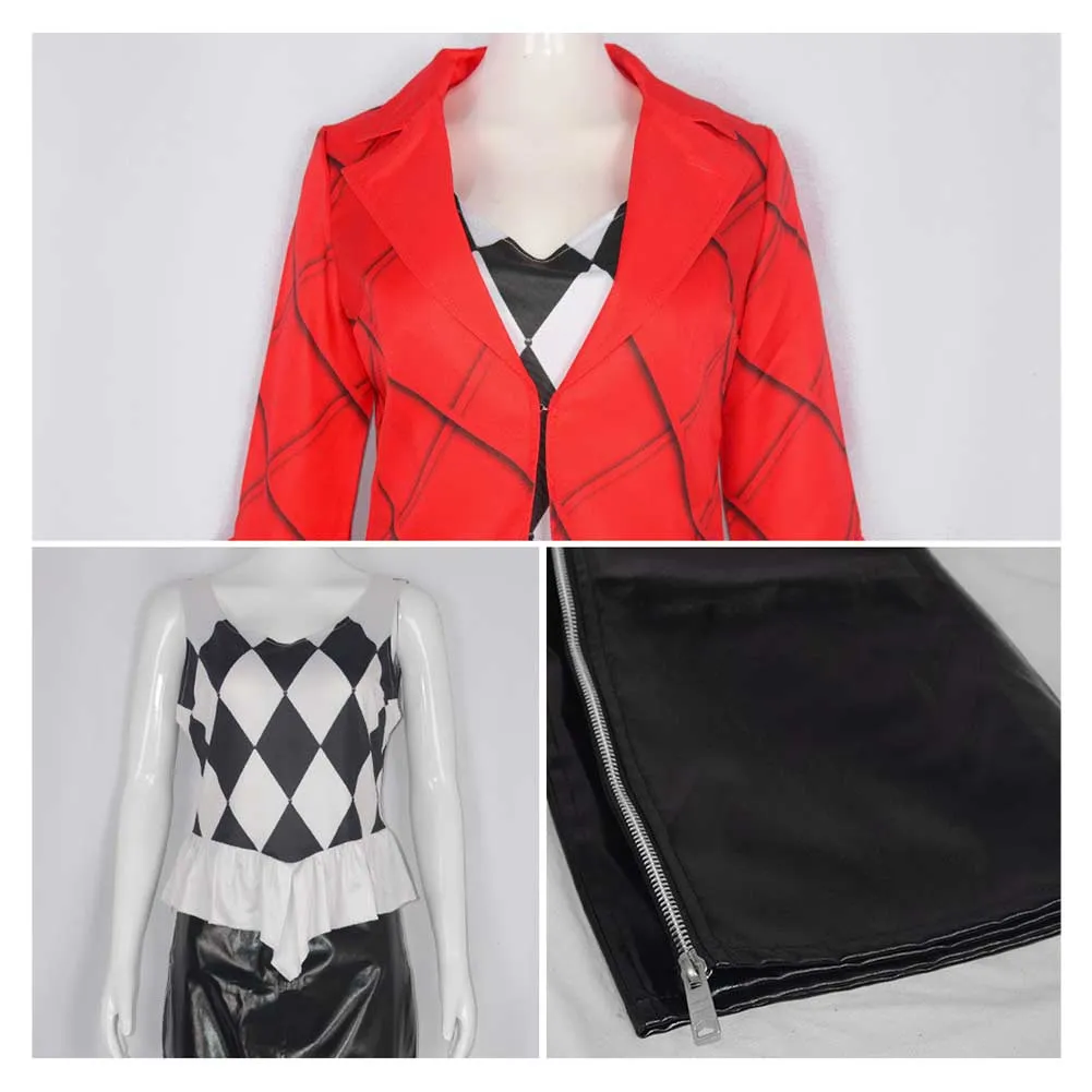 Suicide Squad: Kill the Justice League Harley Quinn Red Suit Cosplay Costume Outfits