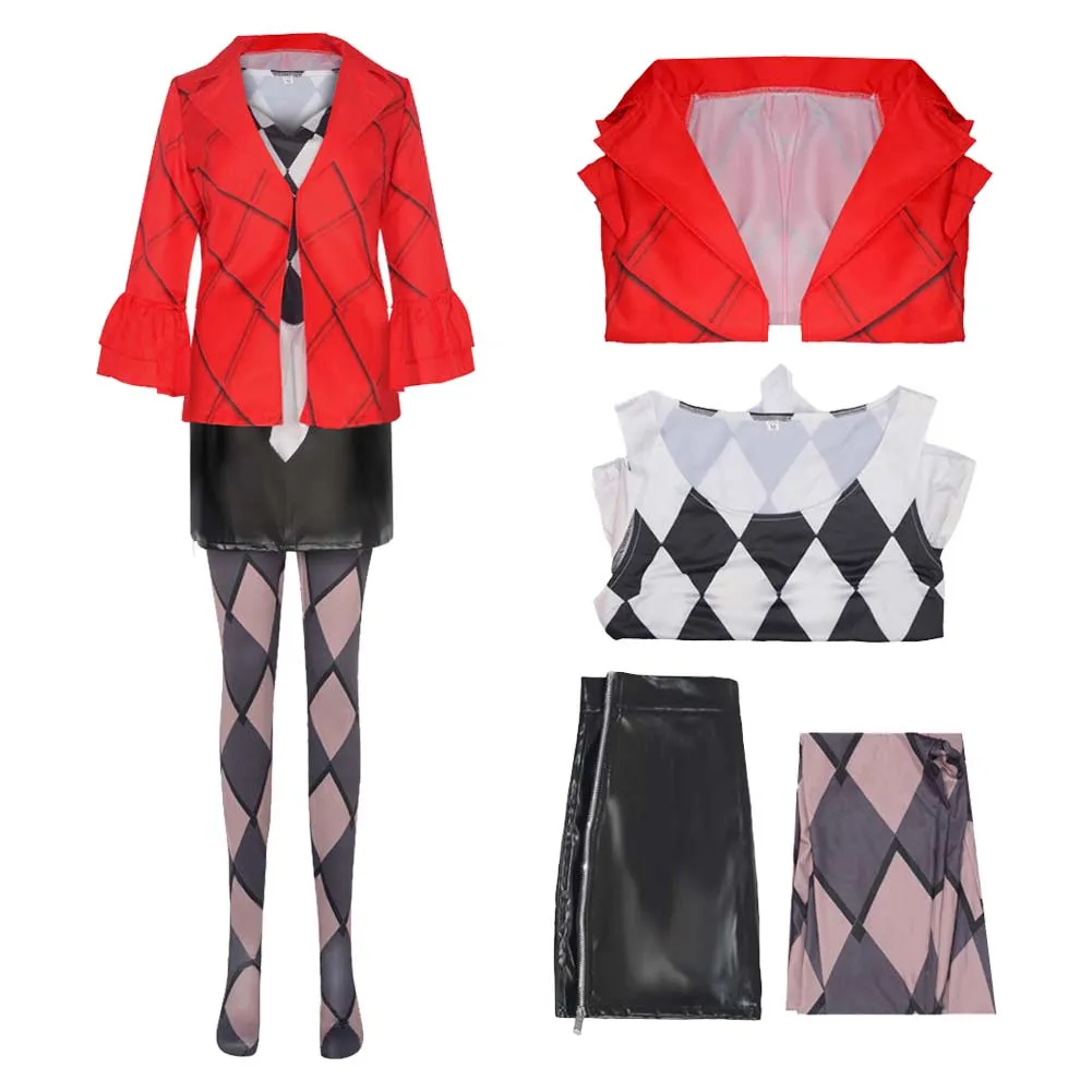 Suicide Squad: Kill the Justice League Harley Quinn Red Suit Cosplay Costume Outfits