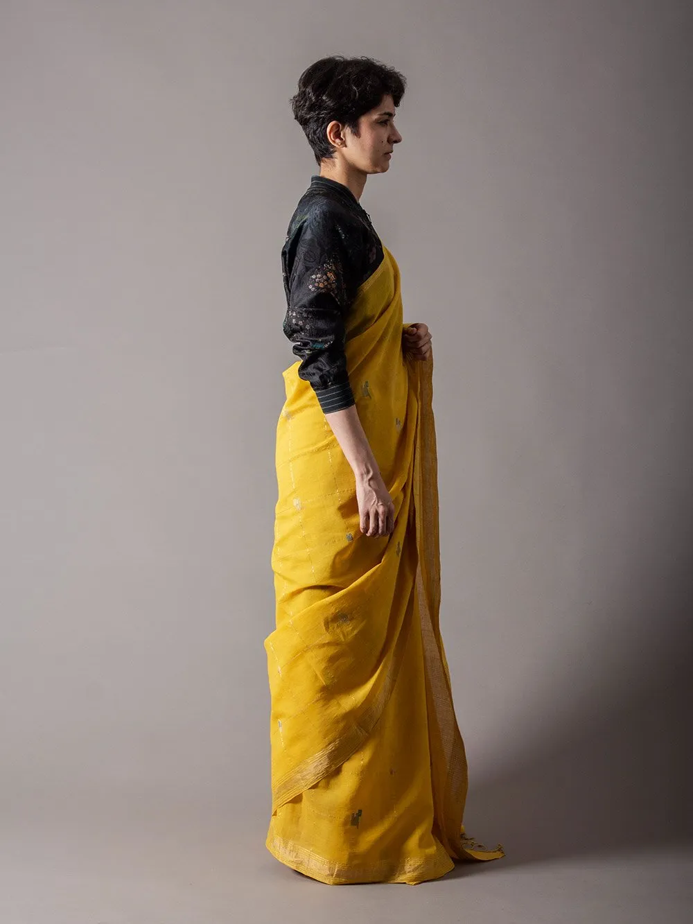 SUKETDHIR   I   Sari Blouse Chalbaaz Crop Bomber Silk Damask
