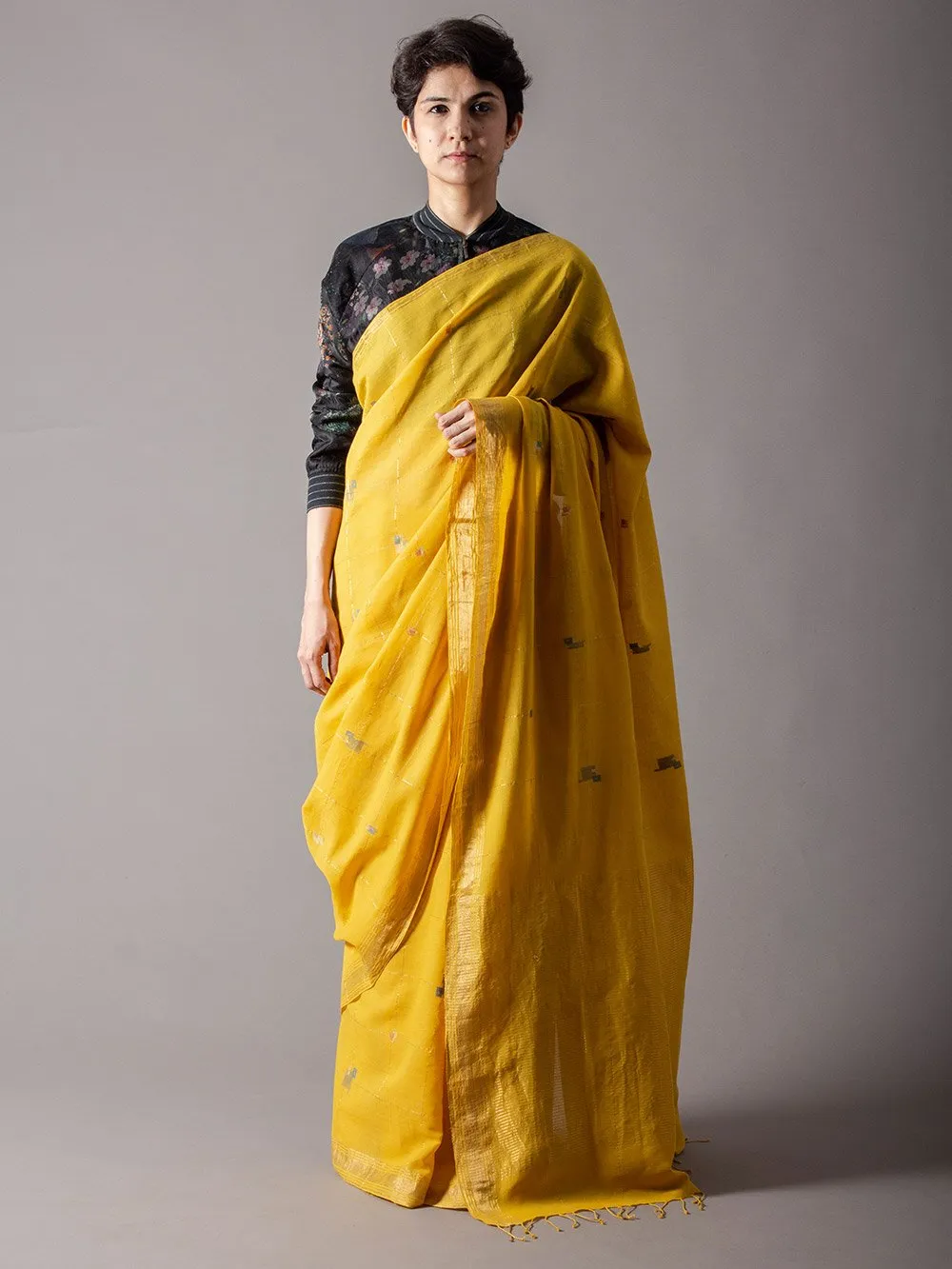 SUKETDHIR   I   Sari Blouse Chalbaaz Crop Bomber Silk Damask