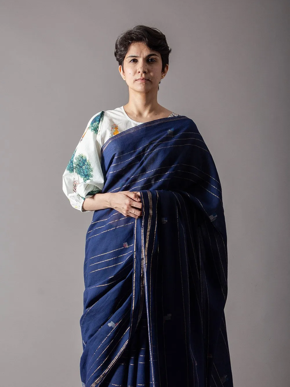 SUKETDHIR   I   Sari Chandani Saree Jamdani Mul