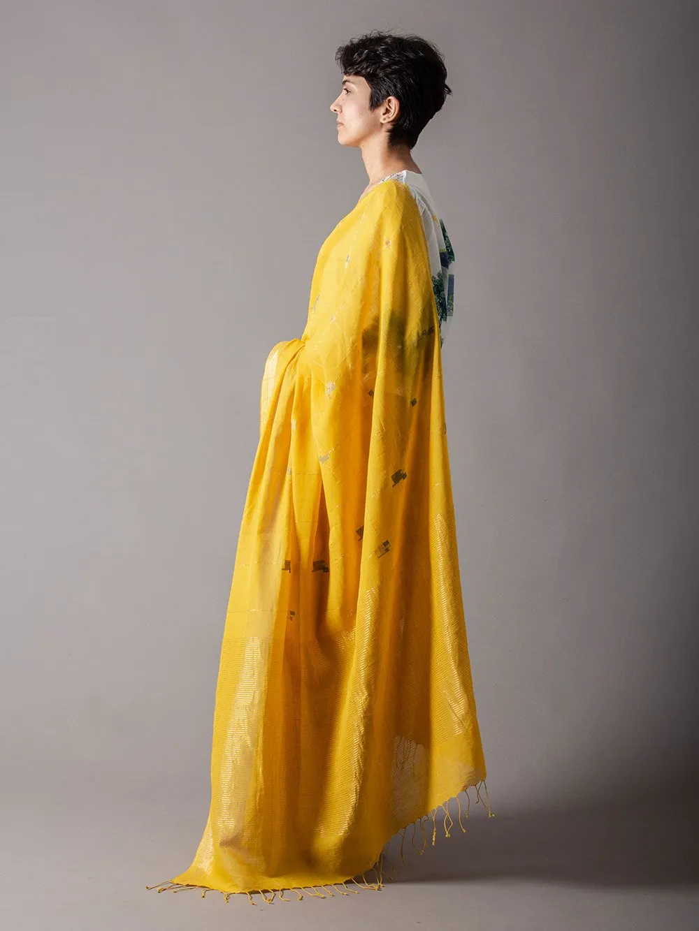 SUKETDHIR   I   Sari Chandani Saree Jamdani Mul