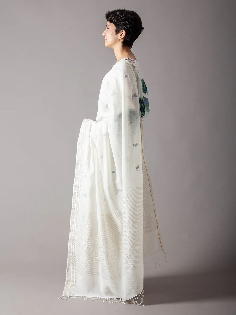 SUKETDHIR   I   Sari Chandani Saree Jamdani Mul
