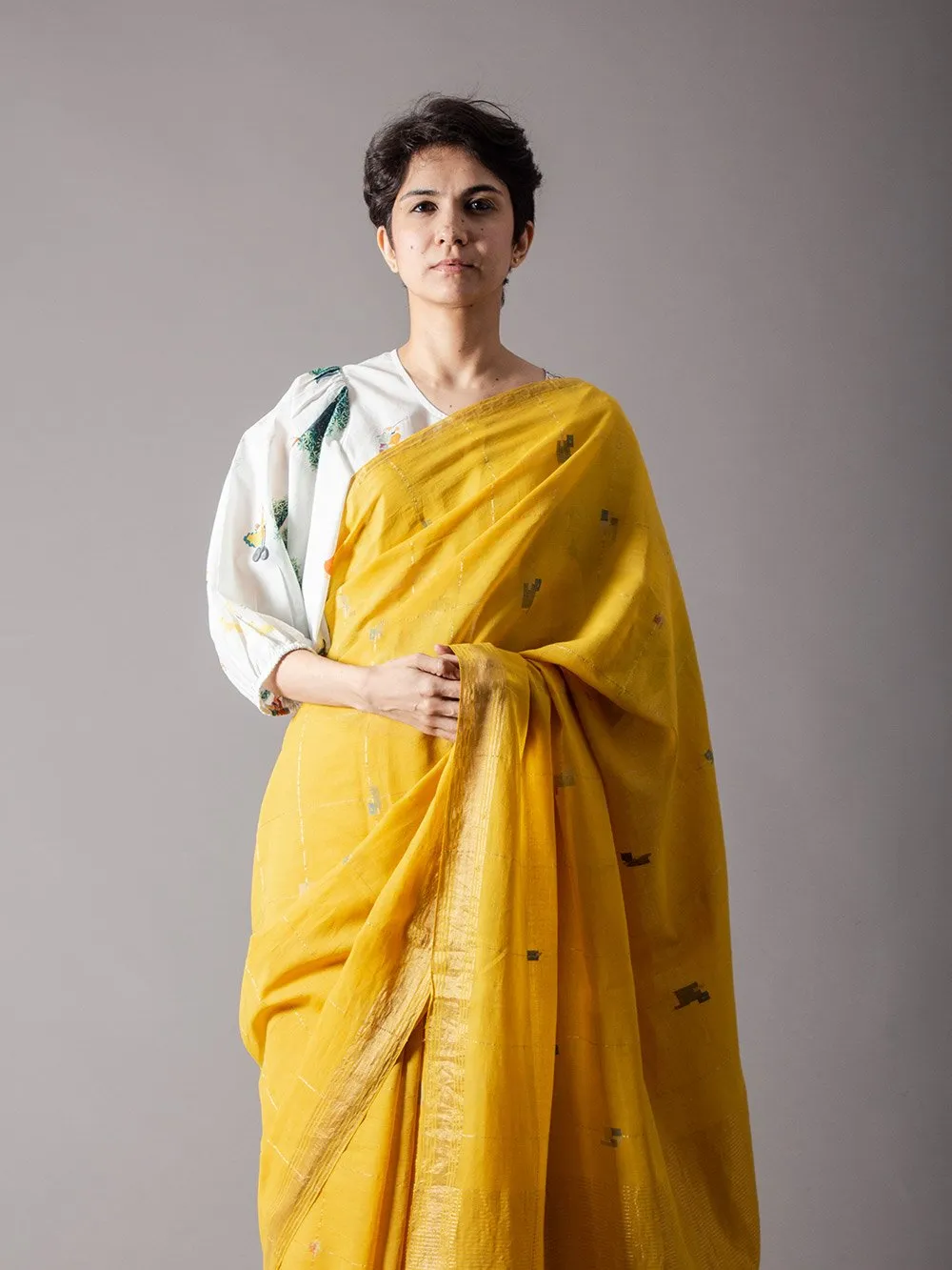 SUKETDHIR   I   Sari Chandani Saree Jamdani Mul