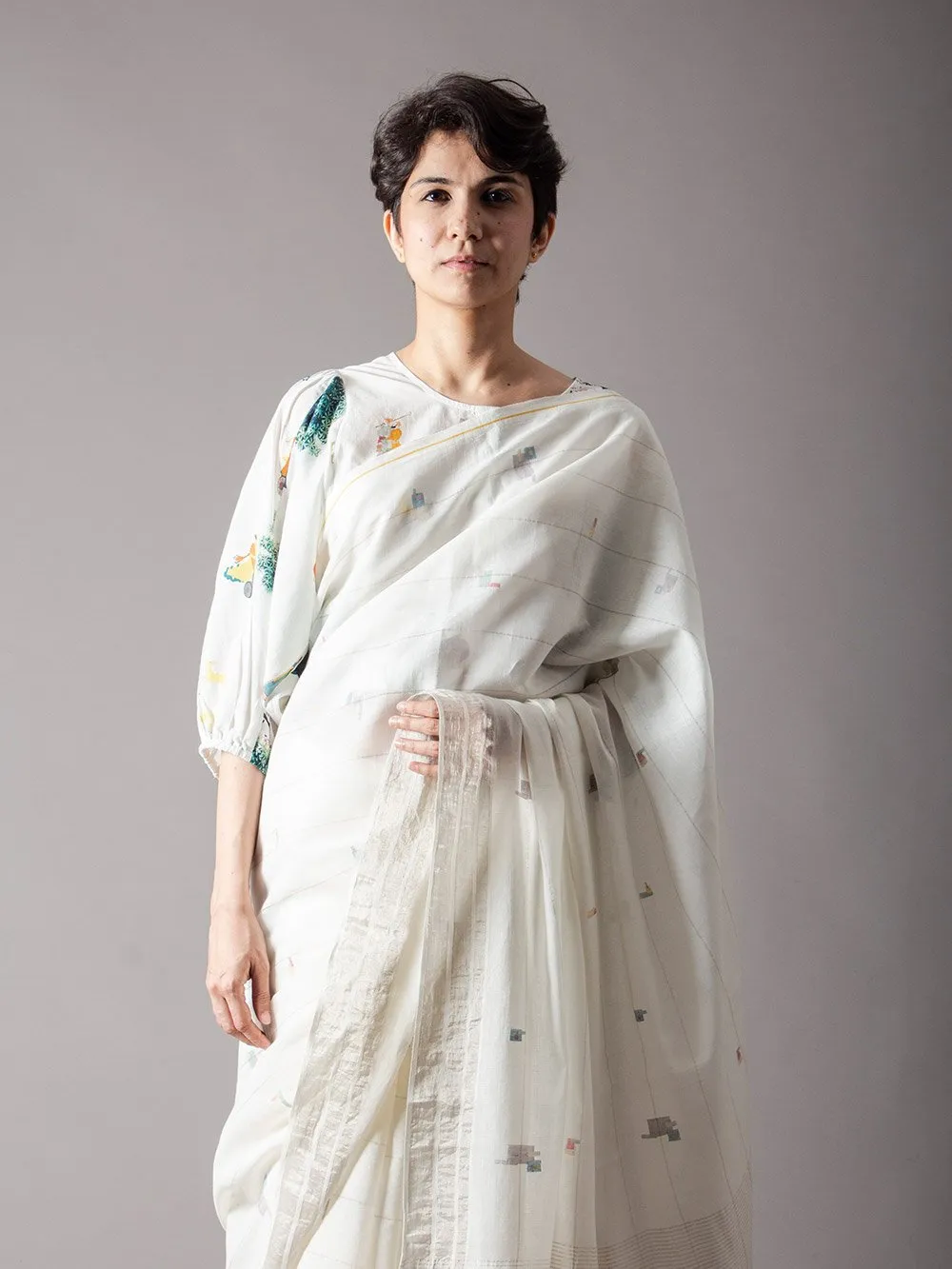 SUKETDHIR   I   Sari Chandani Saree Jamdani Mul