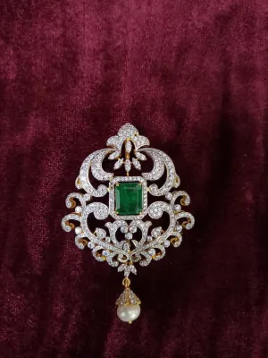 Swarovski pendant,swarovski chain,sabyasachi jewelry inspired Traditional indian Jewelery,Polki haram,Pure silver jewelry-NIHIRA