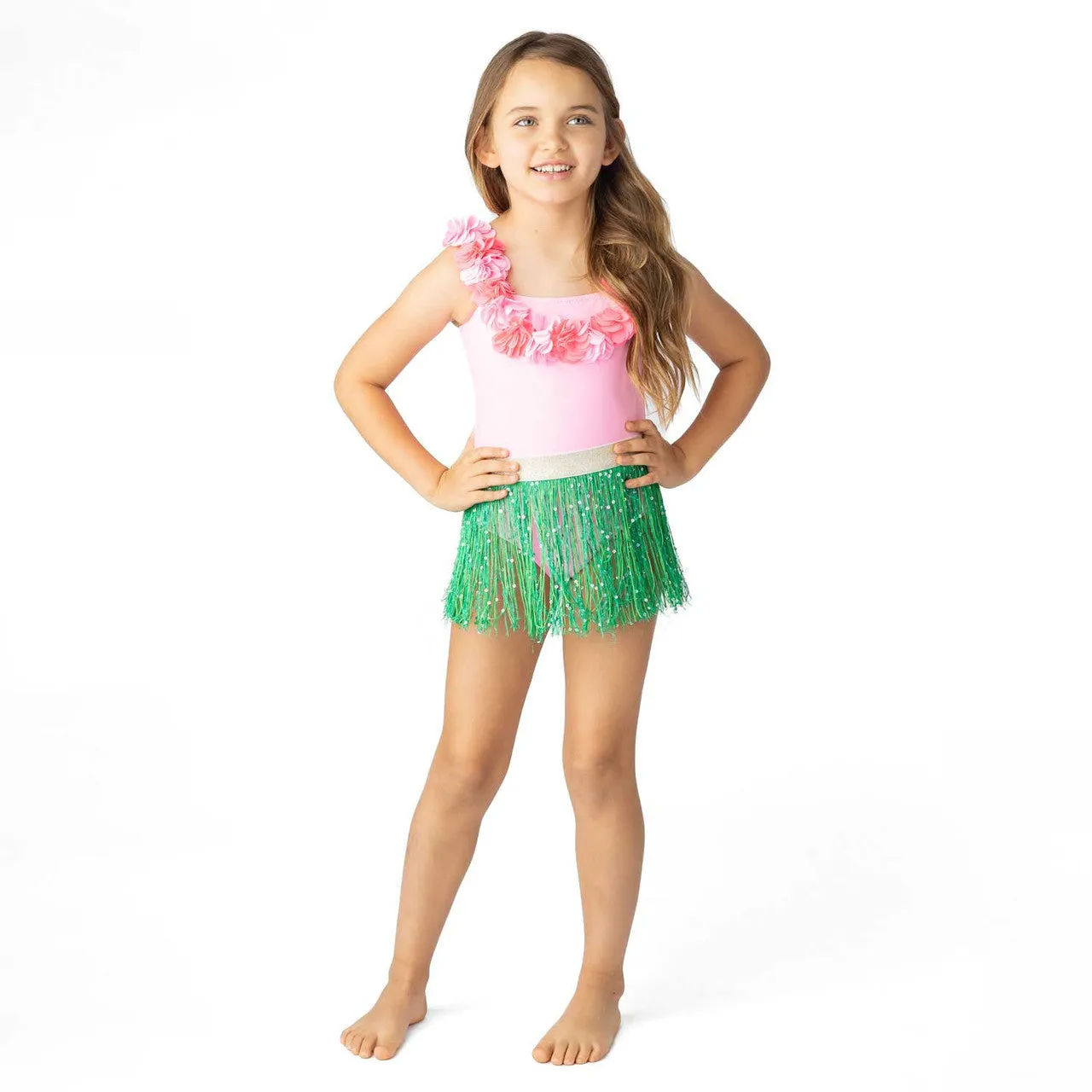 Swimsuit & Skirt | Light Pink Hula