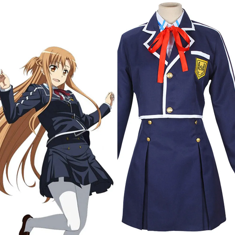 Sword Art Online SAO Halloween Carnival Suit Yuuki Asuna Cosplay Costume Uniform Skirt Outfits