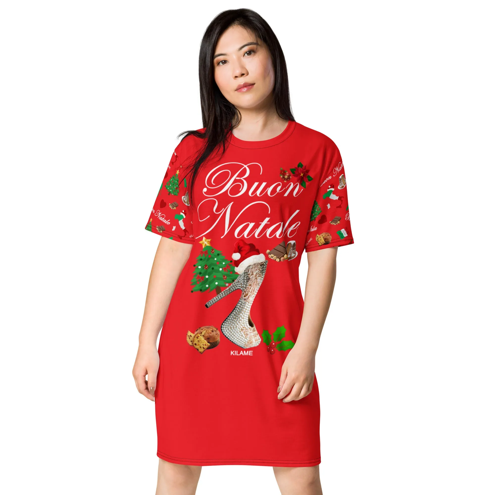T-shirt dress 'Buon Natale'