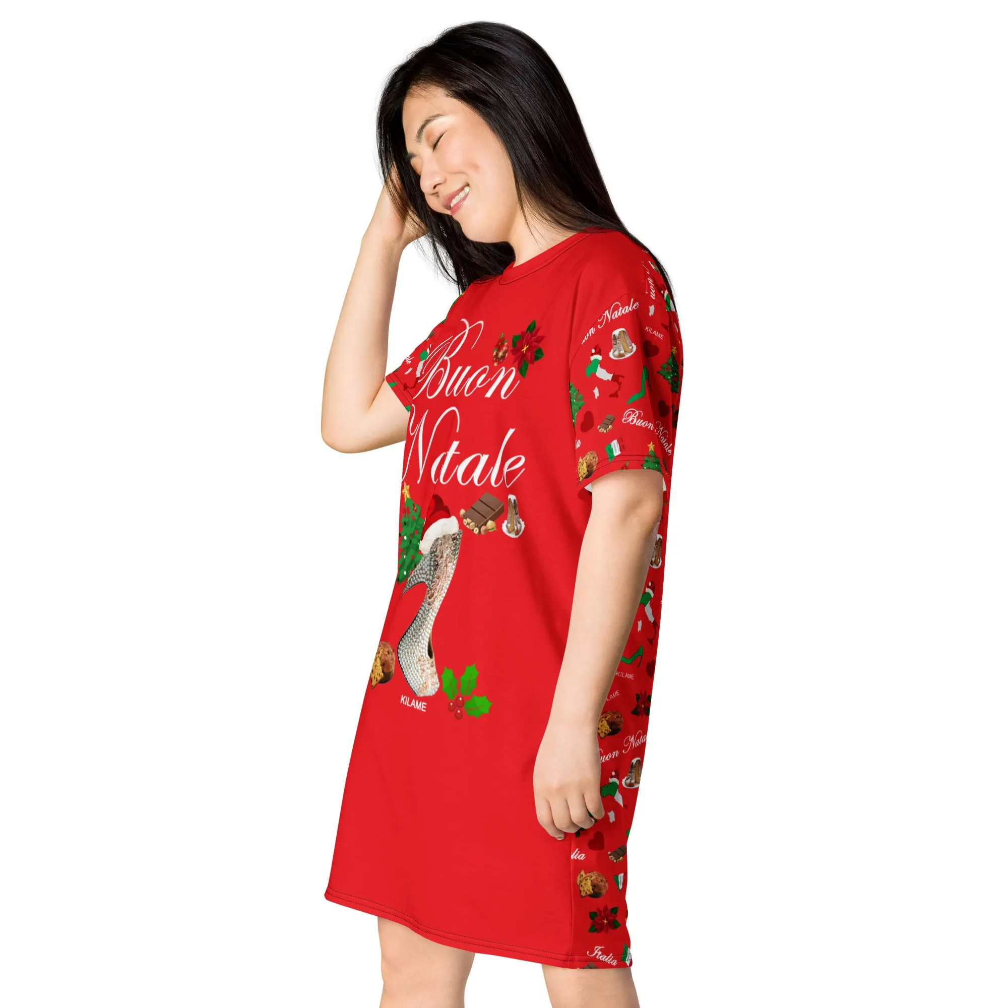 T-shirt dress 'Buon Natale'
