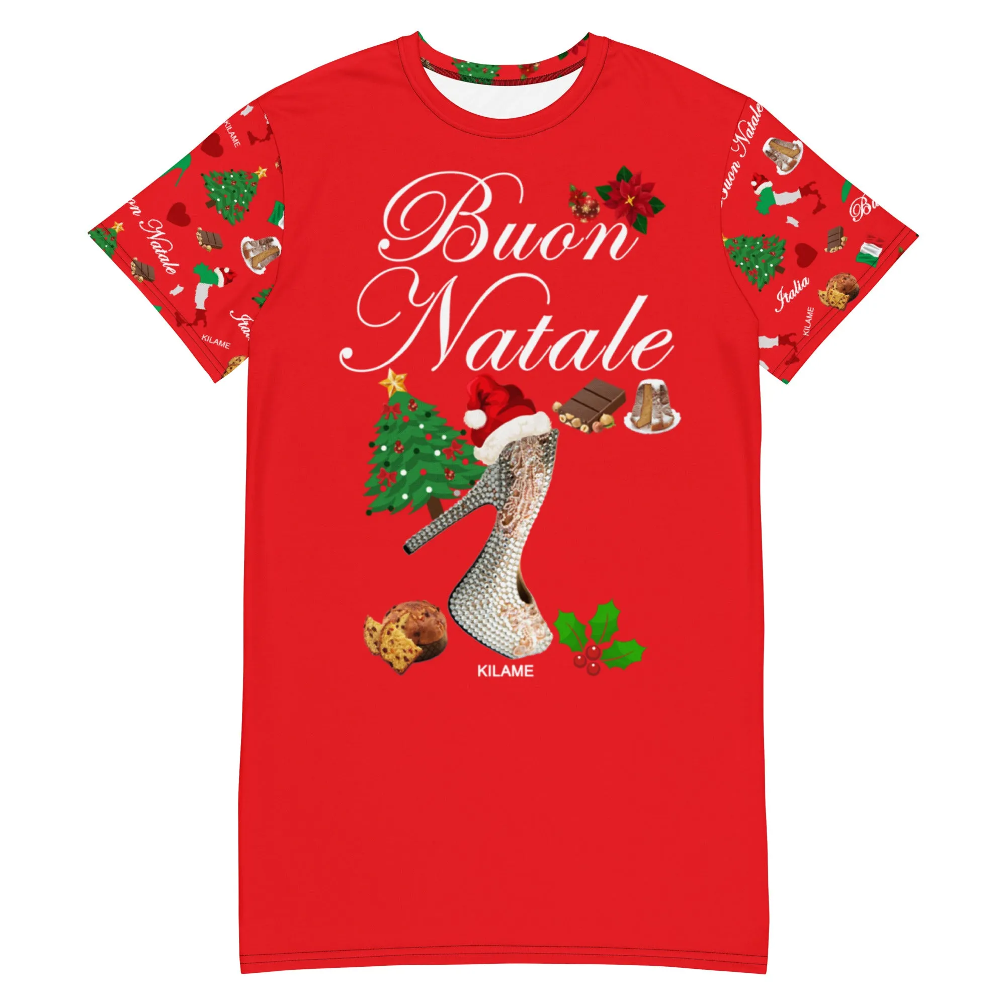 T-shirt dress 'Buon Natale'