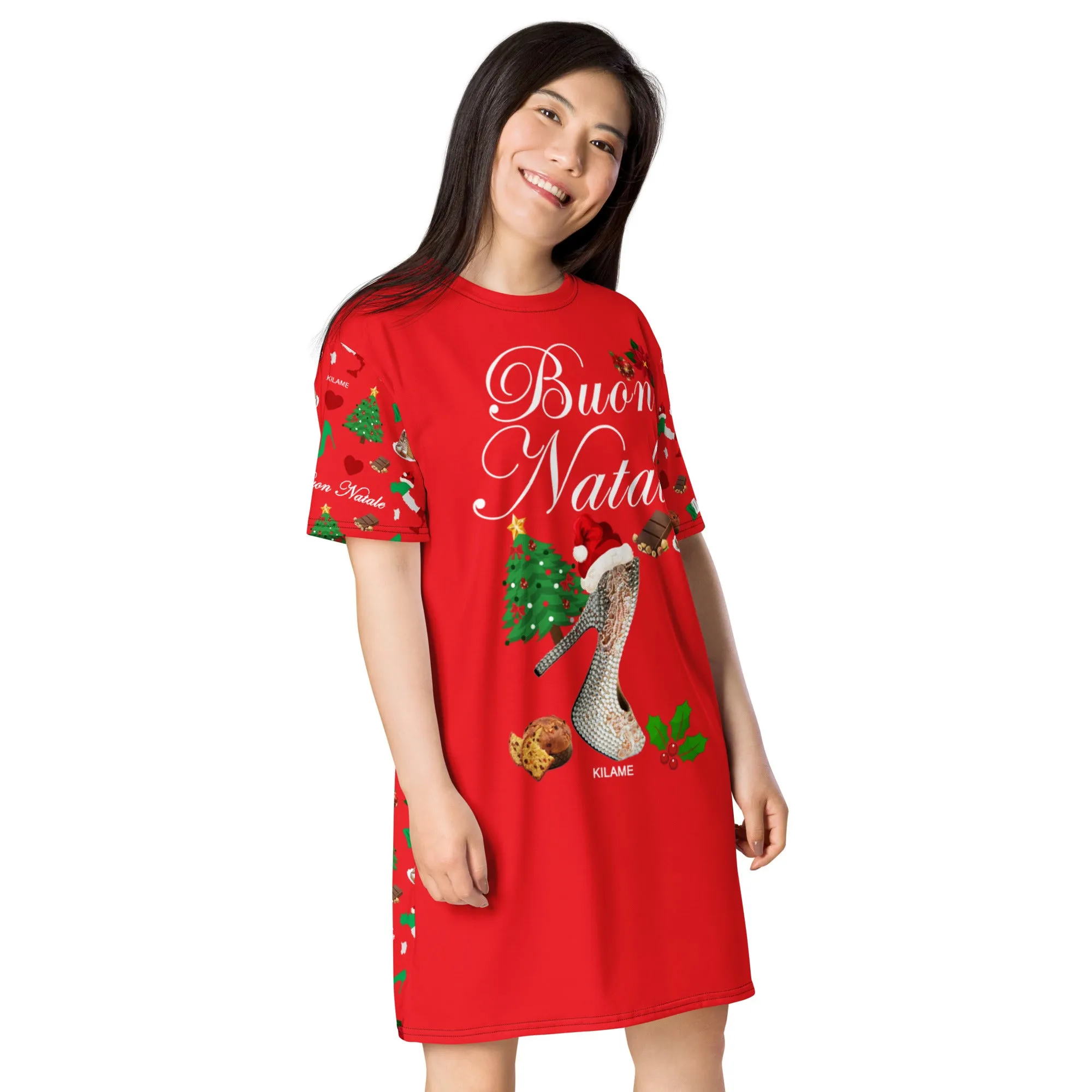 T-shirt dress 'Buon Natale'