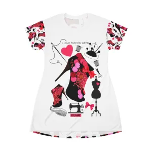 T-Shirt Dress Vali 'Love Fashion'
