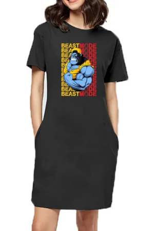 T-shirt Dress With Pockets - Beast Mode (3 Colours) (Slim Fit)