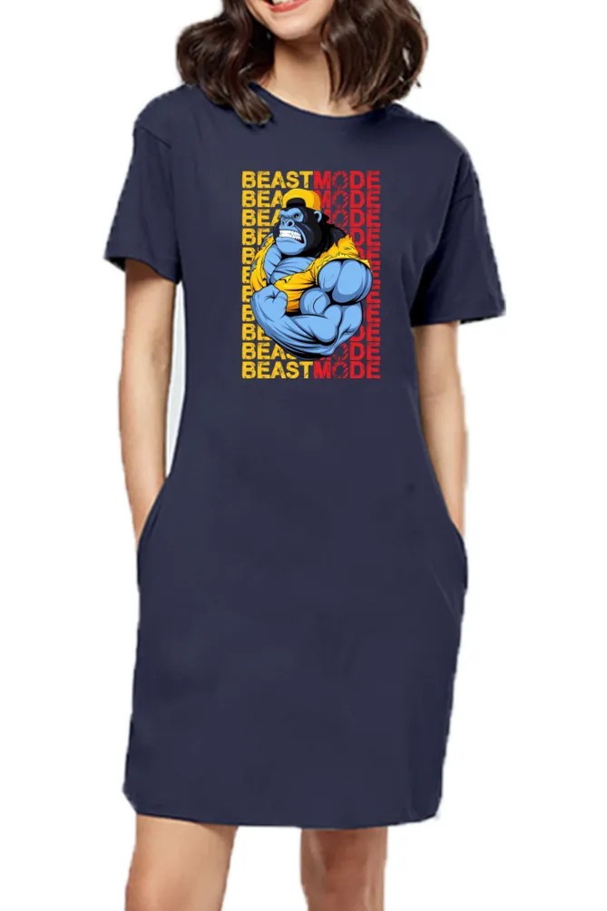 T-shirt Dress With Pockets - Beast Mode (3 Colours) (Slim Fit)