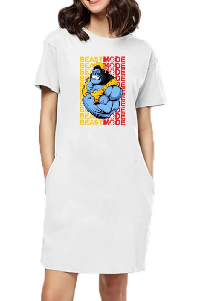 T-shirt Dress With Pockets - Beast Mode (3 Colours) (Slim Fit)