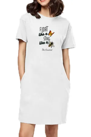 T-shirt Dress With Pockets - Bee The Greatest (3 Colours) (Slim Fit)