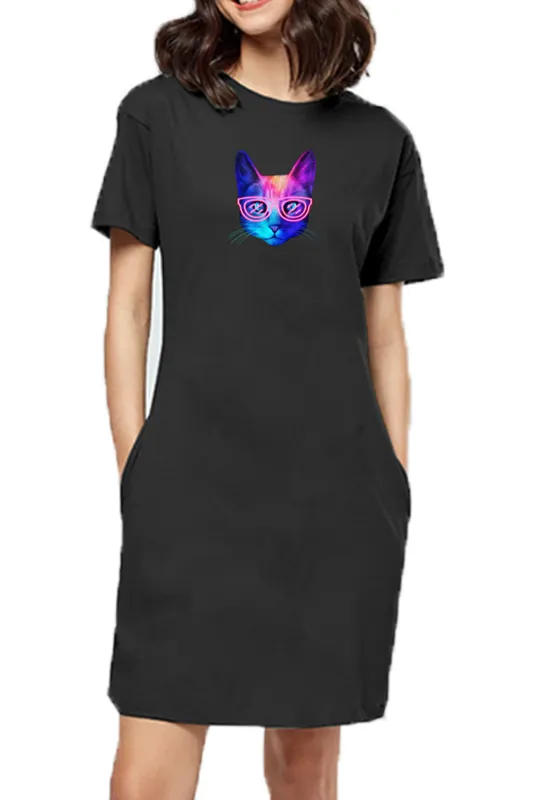 T-shirt Dress With Pockets - Best Friend Fur Real (6 Colours) (Slim Fit)