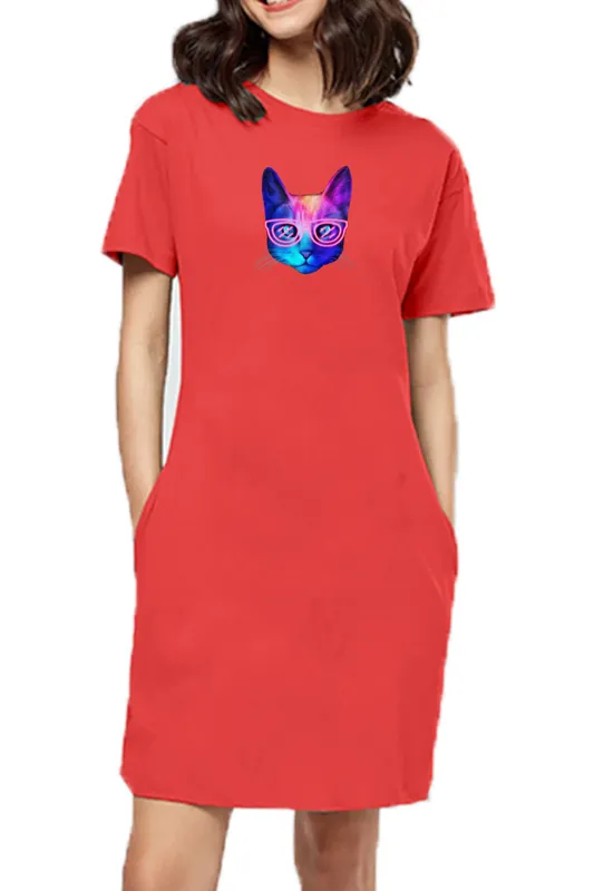 T-shirt Dress With Pockets - Best Friend Fur Real (6 Colours) (Slim Fit)