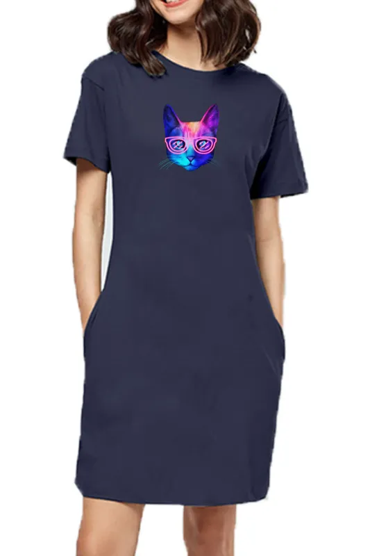 T-shirt Dress With Pockets - Best Friend Fur Real (6 Colours) (Slim Fit)