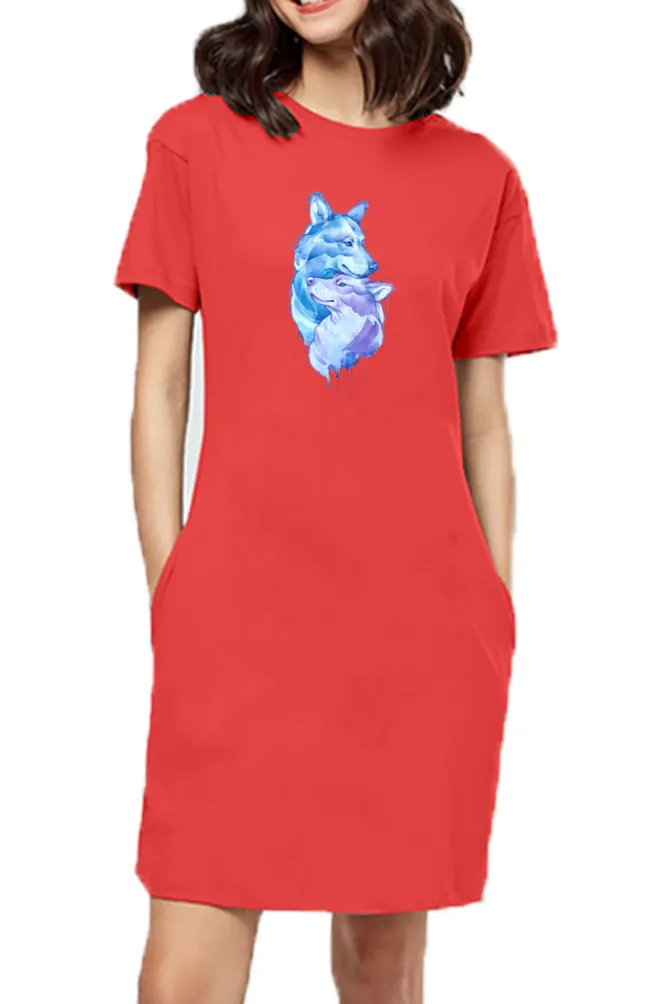 T-shirt Dress With Pockets - Snugglebugs (6 Colours) (Slim Fit)