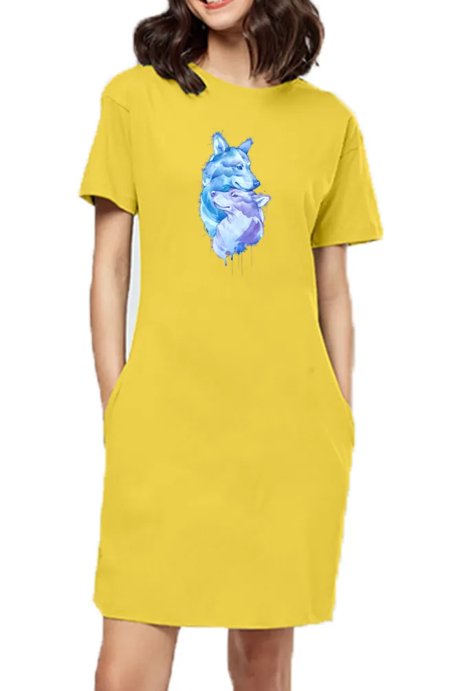 T-shirt Dress With Pockets - Snugglebugs (6 Colours) (Slim Fit)