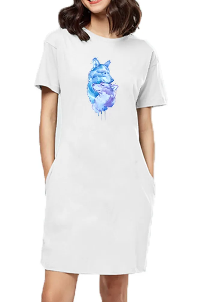 T-shirt Dress With Pockets - Snugglebugs (6 Colours) (Slim Fit)