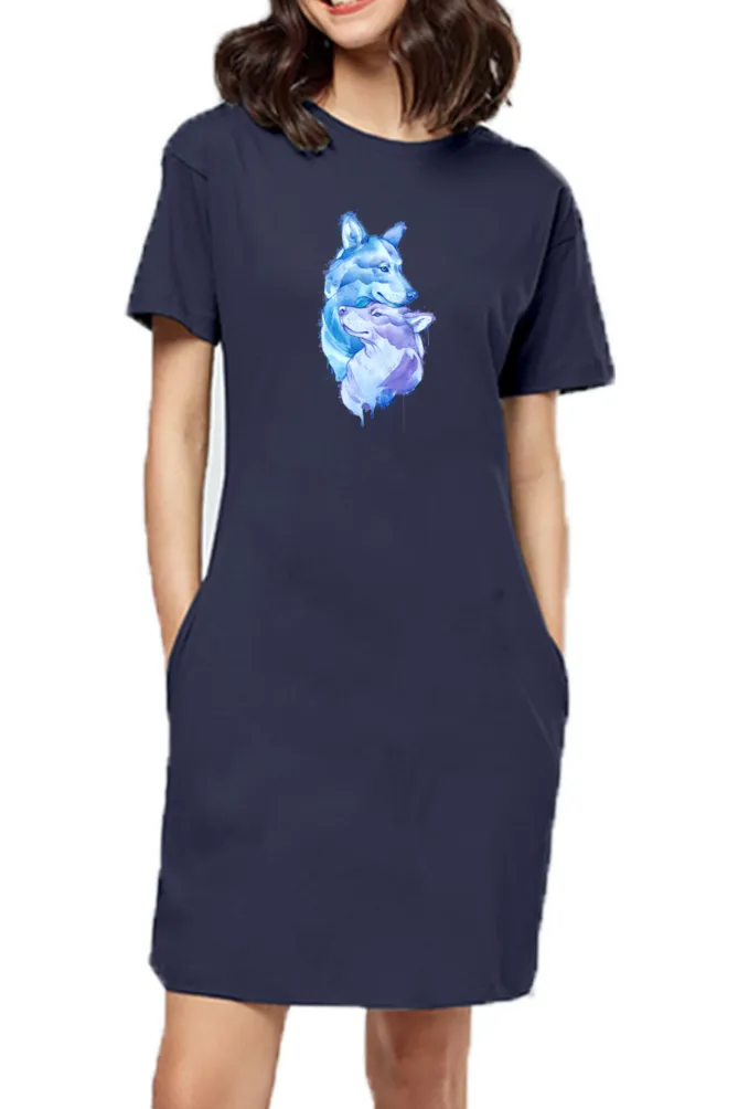 T-shirt Dress With Pockets - Snugglebugs (6 Colours) (Slim Fit)