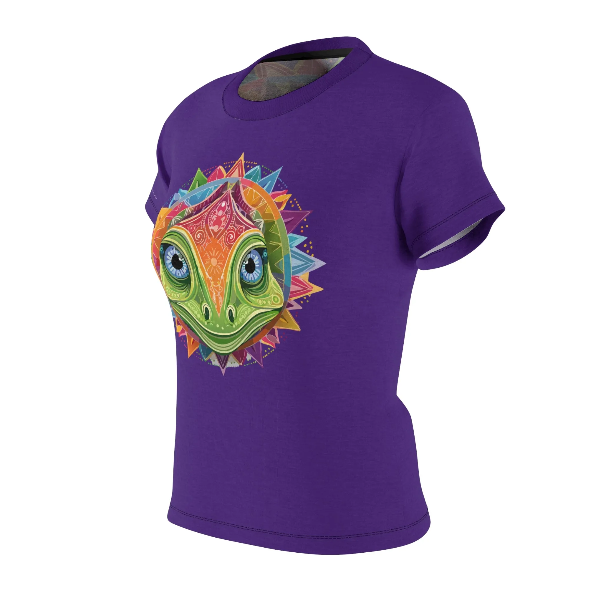 T-Shirt, Purple Mandala Chameleon