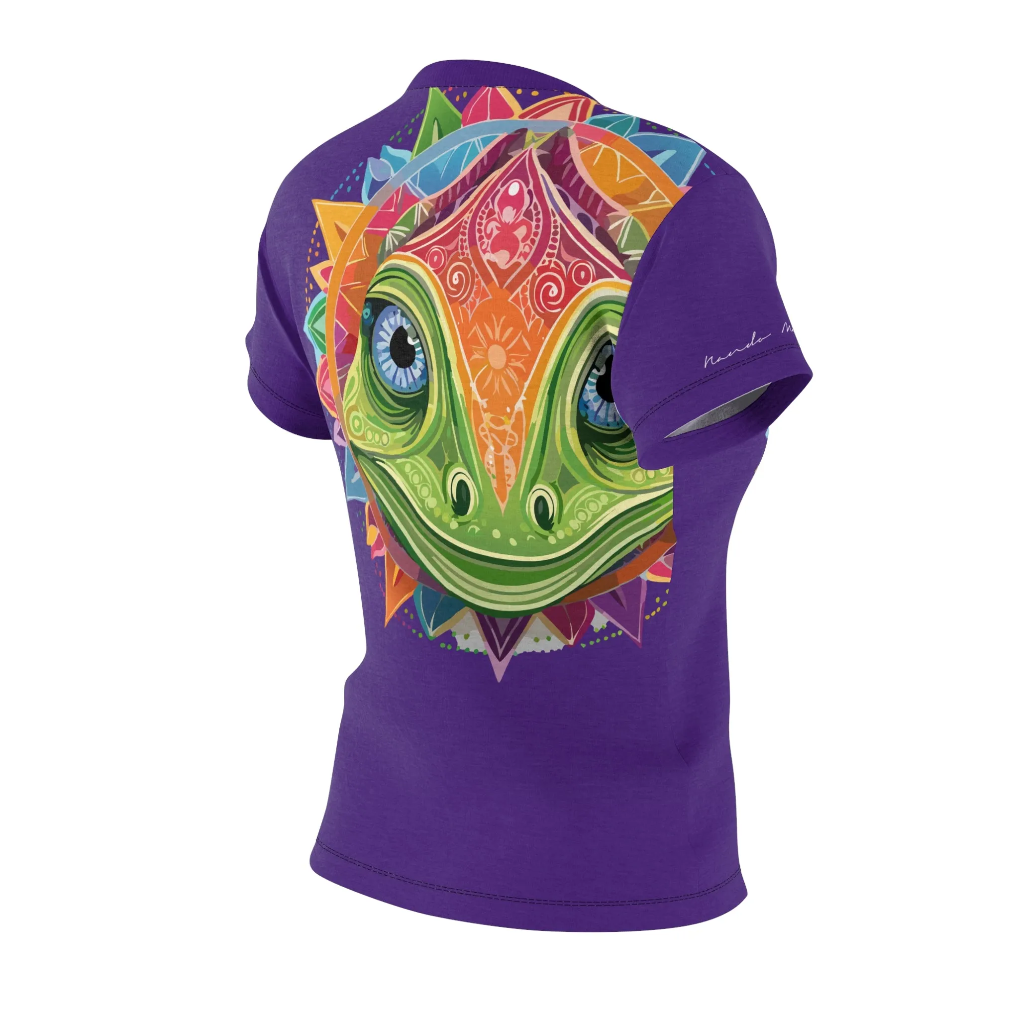 T-Shirt, Purple Mandala Chameleon